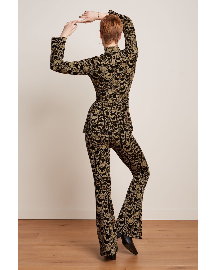 King Louie Flared Pants Bobbin Jacquard