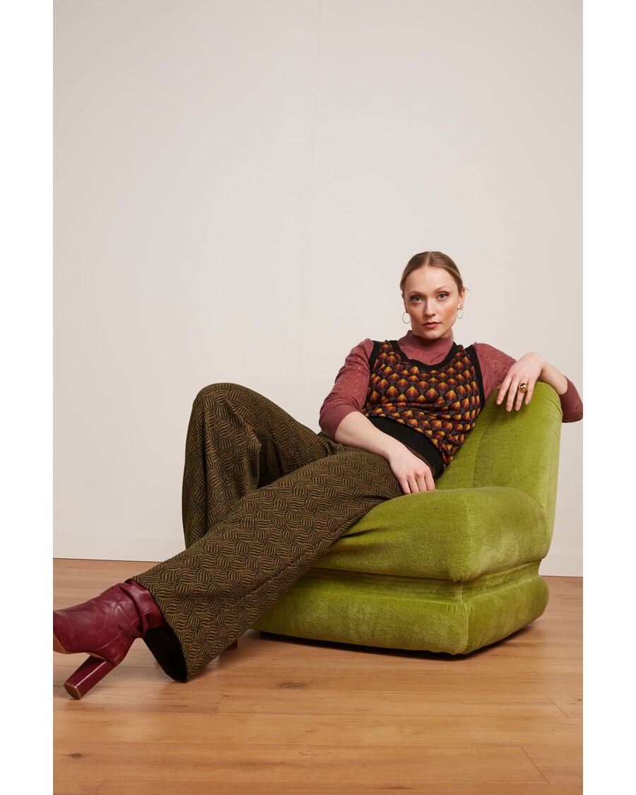 King Louie Federica Pants Ruby Jacquard