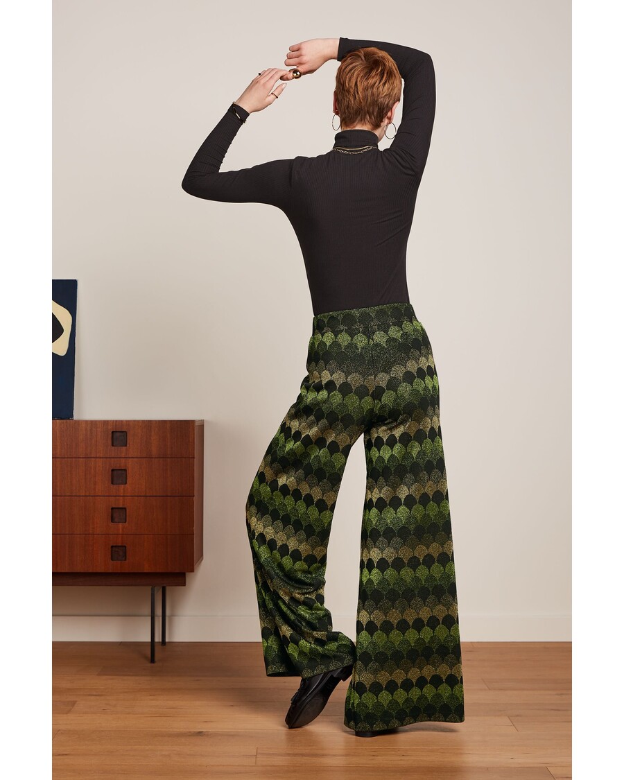 King Louie Border Palazzo Pants Diva Jacquard